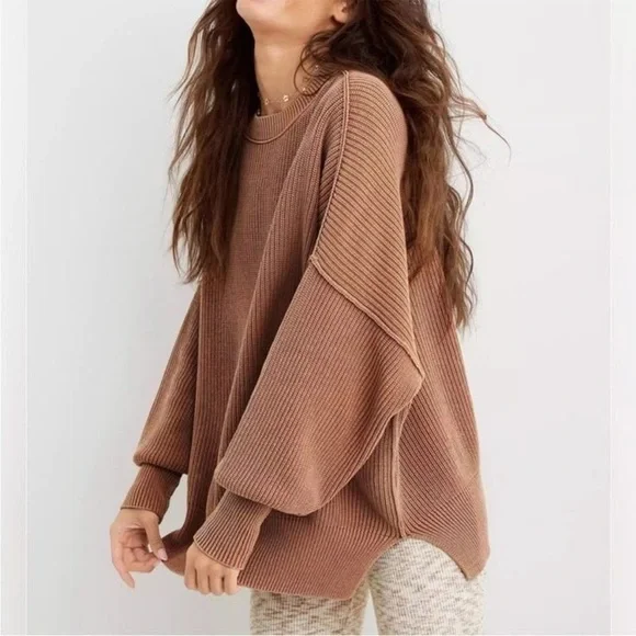 Aerie Brown Beyond Sweater Size Small - Picture 1 of 2